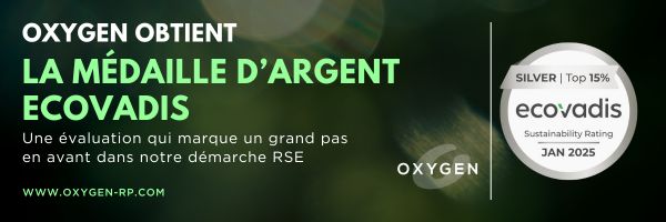 OXYGEN obtient la médaille d’argent EcoVadis pour son engagement RSE